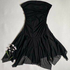 Vintage sparkly black asymmetrical fairy dress